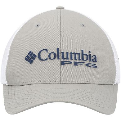Men's Columbia Gray/White Dallas Cowboys PFG Ball Flex HatÂ 