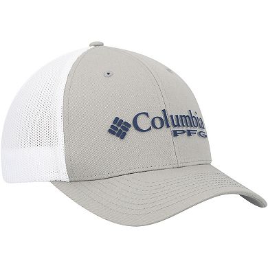 Men's Columbia Gray/White Dallas Cowboys PFG Ball Flex Hat 