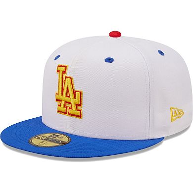 Men's New Era White/Royal Los Angeles Dodgers 75th World Series Cherry Lolli 59FIFTY Fitted Hat