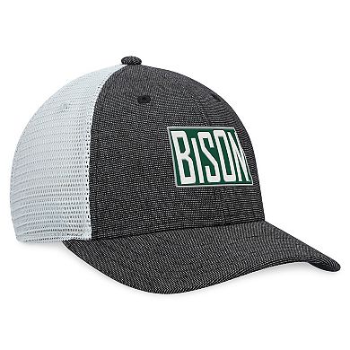Men's Top of the World Charcoal/White NDSU Bison Townhall Trucker Snapback Hat