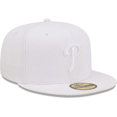 Men's New Era Philadelphia Phillies White on White 59FIFTY Fitted Hat