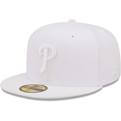 Men's New Era Philadelphia Phillies White on White 59FIFTY Fitted Hat