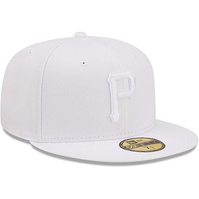 Men's New Era Pittsburgh Pirates White on White 59FIFTY Fitted Hat