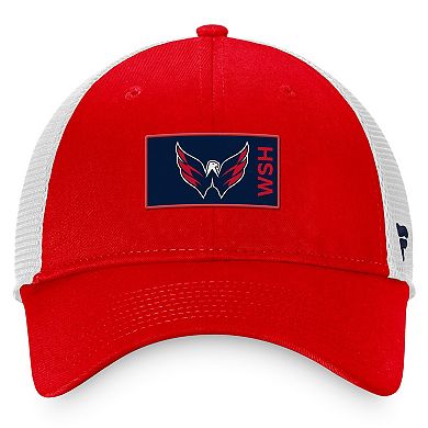 Men's Fanatics Branded Red/White Washington Capitals Authentic Pro Rink Trucker Snapback Hat
