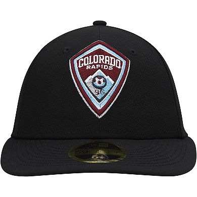 Men's New Era Black Colorado Rapids Primary Logo Low Profile 59FIFTY Fitted Hat