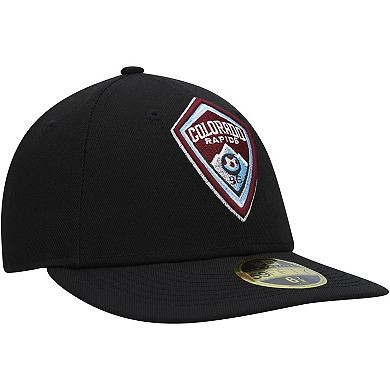 Men's New Era Black Colorado Rapids Primary Logo Low Profile 59FIFTY Fitted Hat