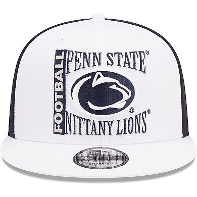 Men's New Era White/Navy Penn State Nittany Lions Retro Sport 9FIFTY Snapback Hat