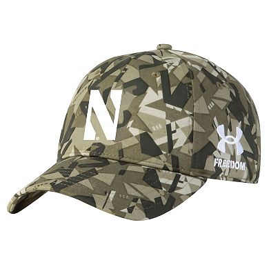 Men's Under Armour Camo Northwestern Wildcats Freedom Collection Adjustable Hat