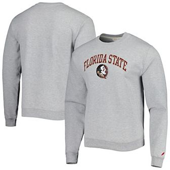 Men's League Collegiate Wear Gray Florida State Seminoles 1965 Arch Essential Fleece Pullover Sweatshirt