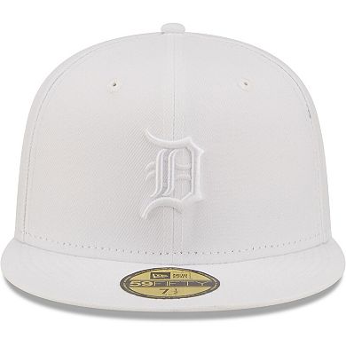 Men's New Era Detroit Tigers White on White 59FIFTY Fitted Hat