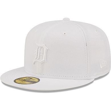 Men's New Era Detroit Tigers White on White 59FIFTY Fitted Hat