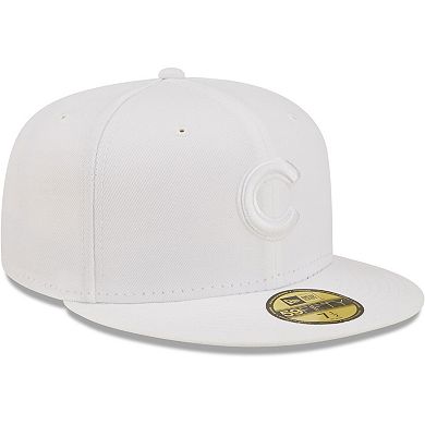 Men's New Era Chicago Cubs White on White 59FIFTY Fitted Hat