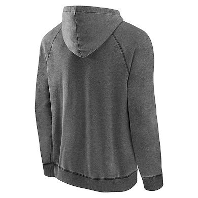 Men's Fanatics Branded Gray Phoenix Suns Acquisition True Classics Vintage Snow Wash Pullover Hoodie