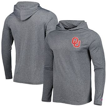 Men's Champion Gray Oklahoma Sooners Hoodie Long Sleeve T-Shirt