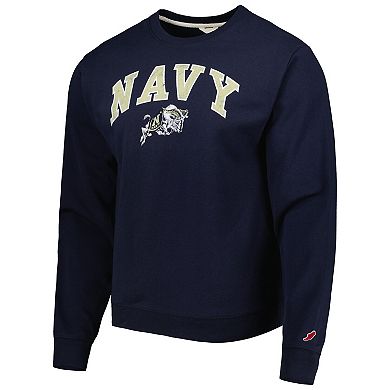 Men's League Collegiate Wear Navy Navy Midshipmen 1965 Arch Essential Fleece Pullover Sweatshirt