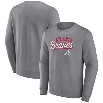 Men's Fanatics Branded Heather Gray Atlanta Braves Simplicity Pullover Sweatshirt