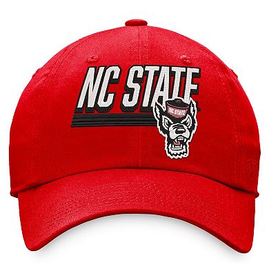 Men's Top of the World Red NC State Wolfpack Slice Adjustable Hat