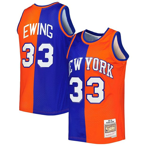 Youth Mitchell & Ness Patrick Ewing Blue New York Knicks Hardwood Classics Swingman Throwback Jersey