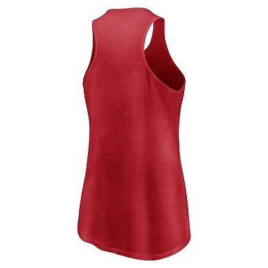 Women's Fanatics Branded Red New York Rangers Simplicity Swing Racerback Scoop Neck Tank Top