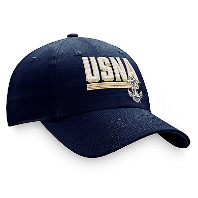 Men's Top of the World Navy Navy Midshipmen Slice Adjustable Hat
