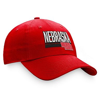 Men's Top of the World Red Nebraska Huskers Slice Adjustable Hat