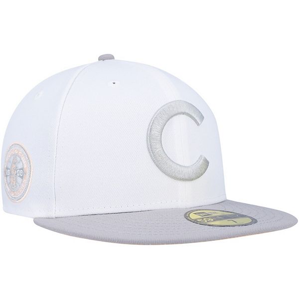 Men's New Era White/Gray Chicago Cubs 1908 World Series Side Patch ...