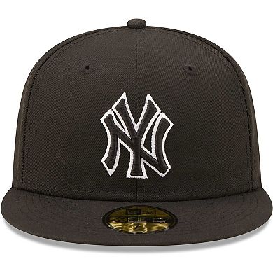 Men's New Era New York Yankees  Black on Black Dub 59FIFTY Fitted Hat