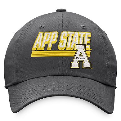 Men's Top of the World Charcoal Appalachian State Mountaineers Slice Adjustable Hat