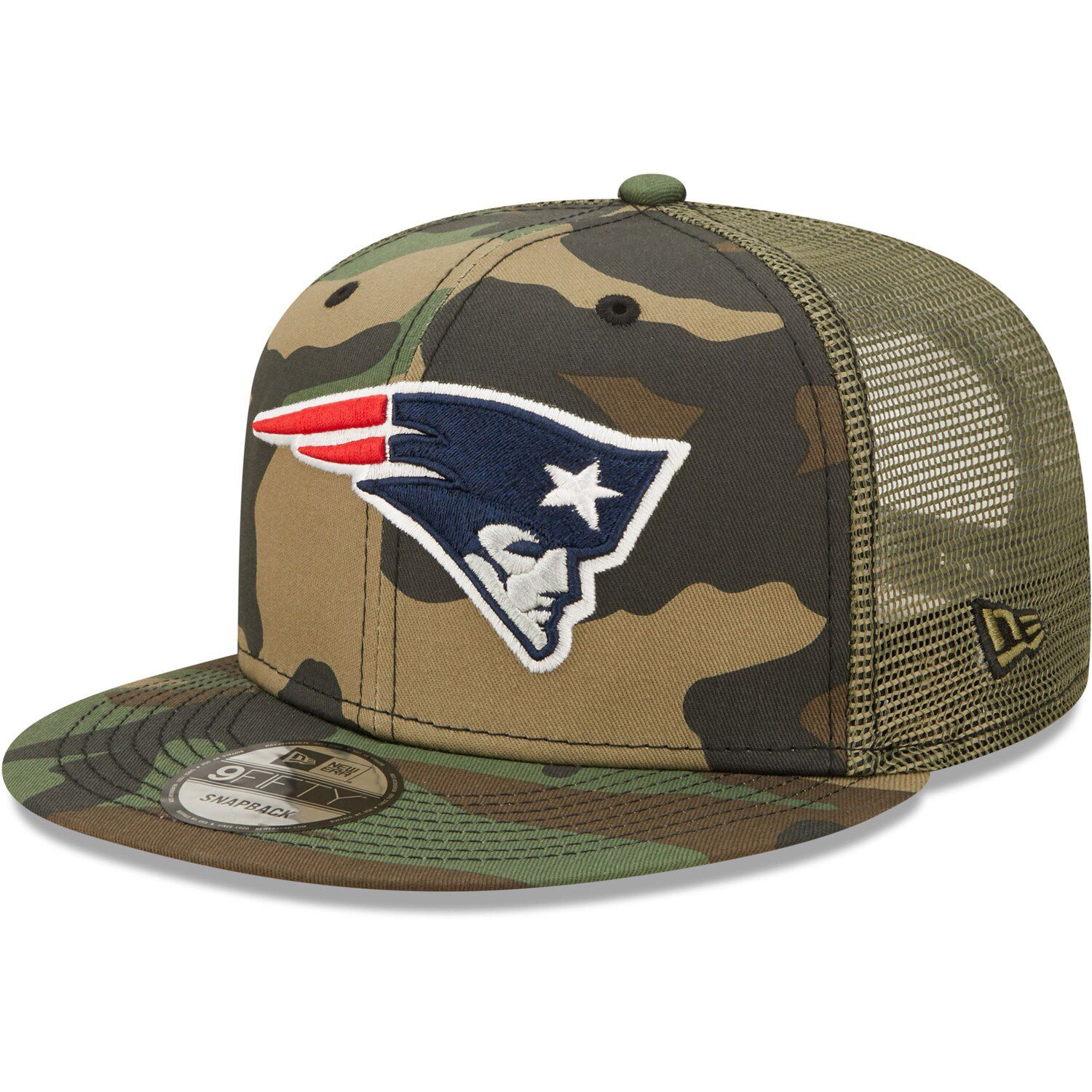 Men's New Era Camo/Olive New York Giants Trucker 9FIFTY Snapback Hat