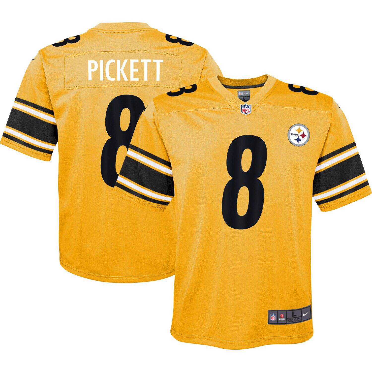 Nike Kenny Pickett White Pittsburgh Steelers 2022 Nfl Draft First Round  Pick Player Name & Number T-shirt for Men