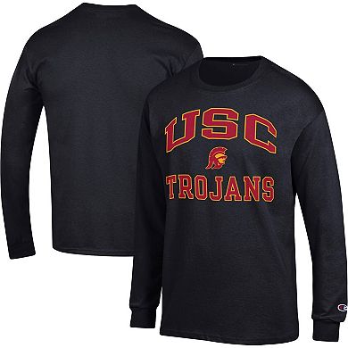 Men's Champion Black USC Trojans High Motor Long Sleeve T-Shirt
