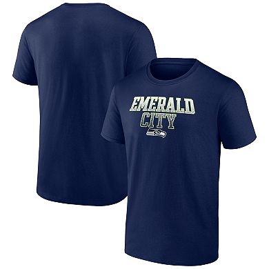 Men's Fanatics Branded College Navy Seattle Seahawks Big & Tall Emerald City Statement T-Shirt