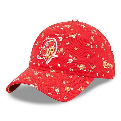 Women's New Era Red Tampa Bay Buccaneers  Floral 9TWENTY Adjustable Hat