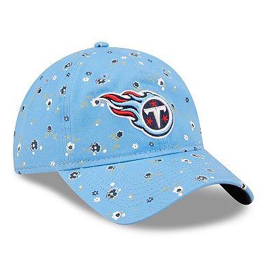 Women's New Era Light Blue Tennessee Titans  Floral 9TWENTY Adjustable Hat