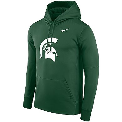 Men's Nike Green Michigan State Spartans Performance Pullover Hoodie