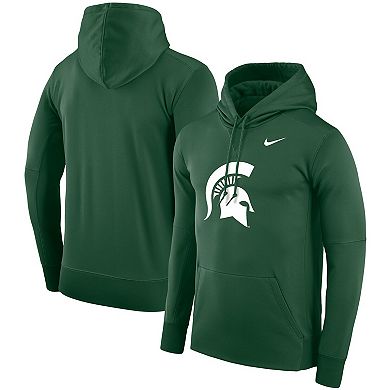 Men's Nike Green Michigan State Spartans Performance Pullover Hoodie