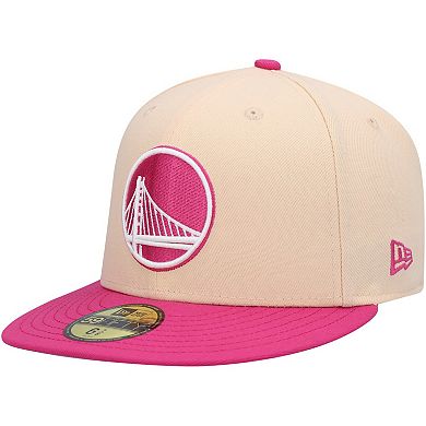 Men's New Era Orange/Pink Golden State Warriors Passion Mango 59FIFTY Fitted Hat