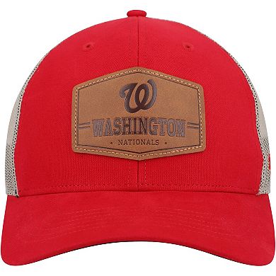 Men's '47 Red/Natural Washington Nationals Rawhide Trucker Snapback Hat