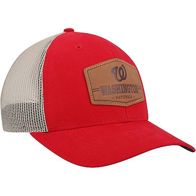 Men's '47 Red/Natural Washington Nationals Rawhide Trucker Snapback Hat
