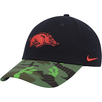 Men's Nike Black/Camo Arkansas Razorbacks Veterans Day 2Tone Legacy91 Adjustable Hat