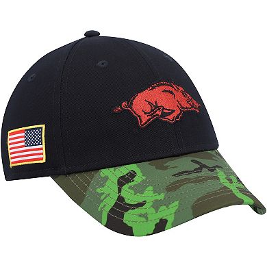 Men's Nike Black/Camo Arkansas Razorbacks Veterans Day 2Tone Legacy91 Adjustable Hat