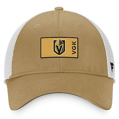 Men's Fanatics Branded Gold/White Vegas Golden Knights Authentic Pro Trucker Snapback Hat