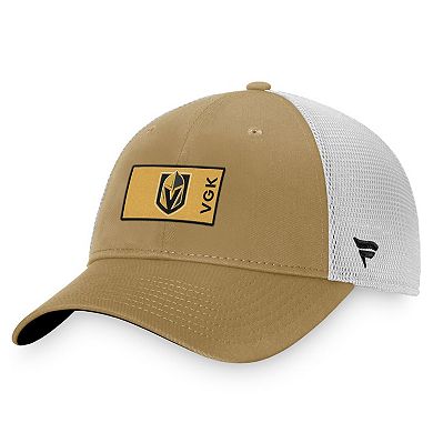 Men's Fanatics Branded Gold/White Vegas Golden Knights Authentic Pro Trucker Snapback Hat