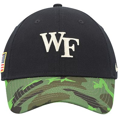 Men's Nike Black/Camo Wake Forest Demon Deacons Veterans Day 2Tone Legacy91 Adjustable Hat