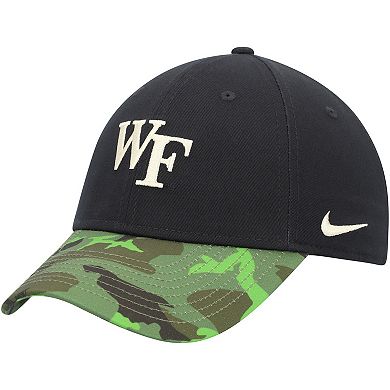 Men's Nike Black/Camo Wake Forest Demon Deacons Veterans Day 2Tone Legacy91 Adjustable Hat
