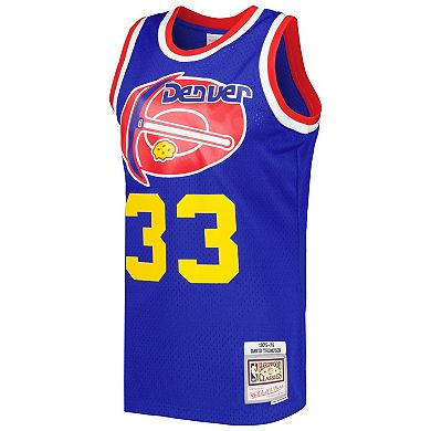 Men's Mitchell & Ness David Thompson Royal Royal Hardwood Classics 1975/76 Swingman Jersey