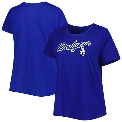 Women's Royal Los Angeles Dodgers Plus Size Team Scoop Neck T-Shirt