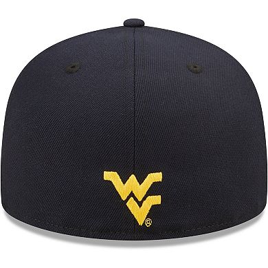 Men's New Era Navy West Virginia Mountaineers Script Original 59FIFTY Fitted Hat