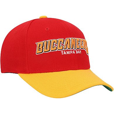 Youth Mitchell & Ness Red/Yellow Tampa Bay Buccaneers Shredder Adjustable Hat