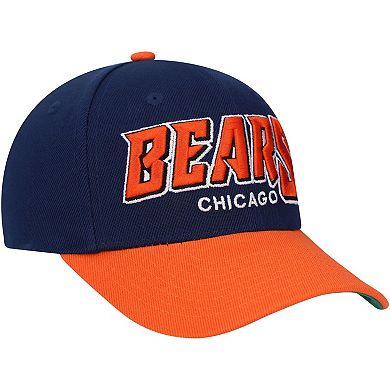 Youth Mitchell & Ness Navy/Orange Chicago Bears Shredder Adjustable Hat